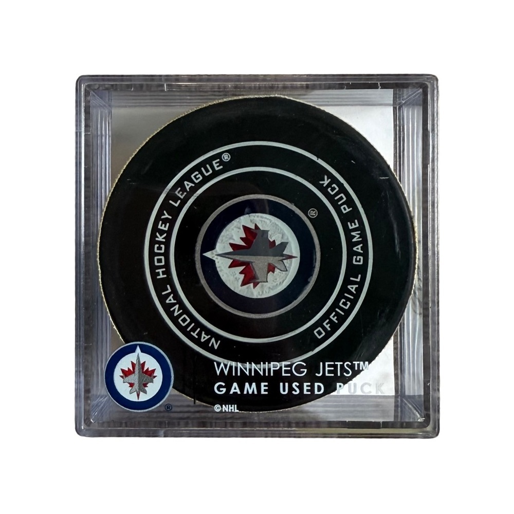 NWT NHL / WINNIPEG JETS / NASHVILLE PREDATORS RYAN JOHANSEN GOAL GAME USED PUCK